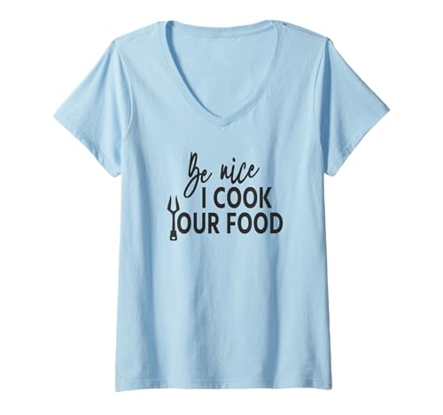 Damen Humorvolle Küche für Essensliebhaber – lustiger Koch T-Shirt mit V-Ausschnitt Damen Humorvolle Küche für Essensliebhaber – lustiger Koch T-Shirt mit V-Ausschnitt von Be nice I cook Your food - Relationship rules