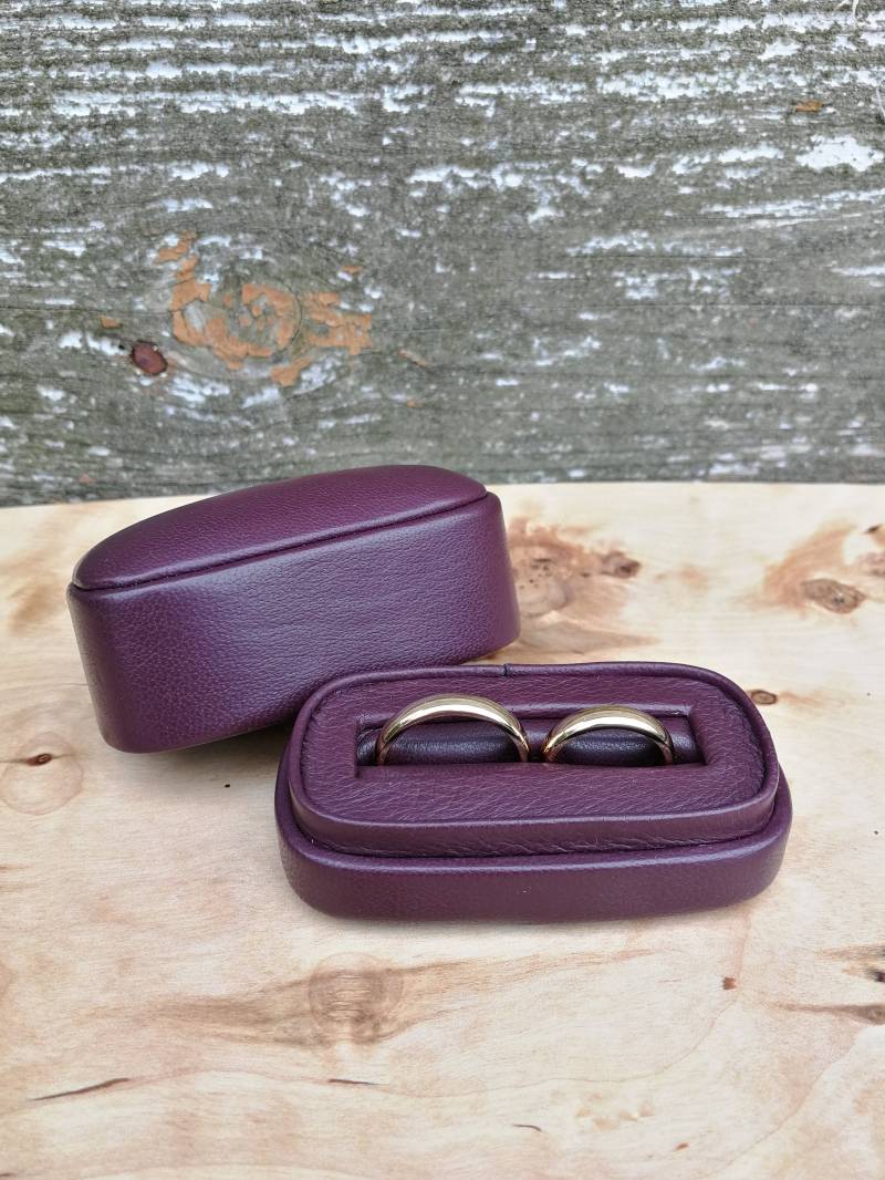 Hochzeitsring Box - Weißes Ringkästchen Doppelring Ringbox Für Paare Zeremonie Ring Ringträger Kissen von BeALeather