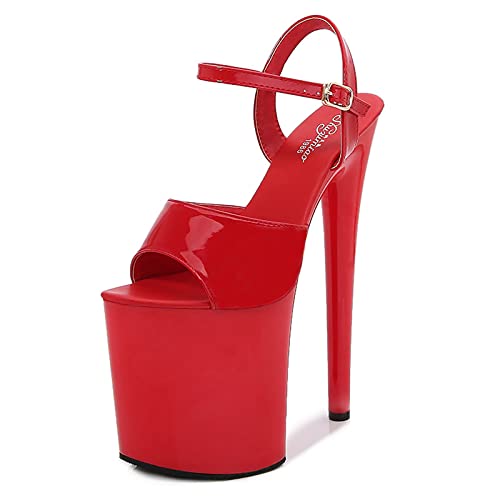 BeAUZQ Damen Sandalen 20Cm High Heels Sexy Stripperin Bühnenperformance Pole Dance High Heels Nachtclub Partytanz High Heels Plus Size Unisex,Rot,38 EU BeAUZQ Damen Sandalen 20Cm High Heels Sexy Stripperin Bühnenperformance Pole Dance High Heels Nachtclub Partytanz High Heels Plus Size Unisex,Rot,38 EU von BeAUZQ