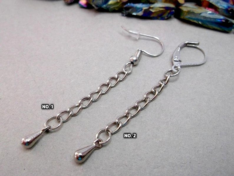 Edelstahl Kette Ohrhänger Teardrop Goth Hippie Stil Edelstahl Kette Ohrhänger Teardrop Goth Hippie Stil von BeAliter