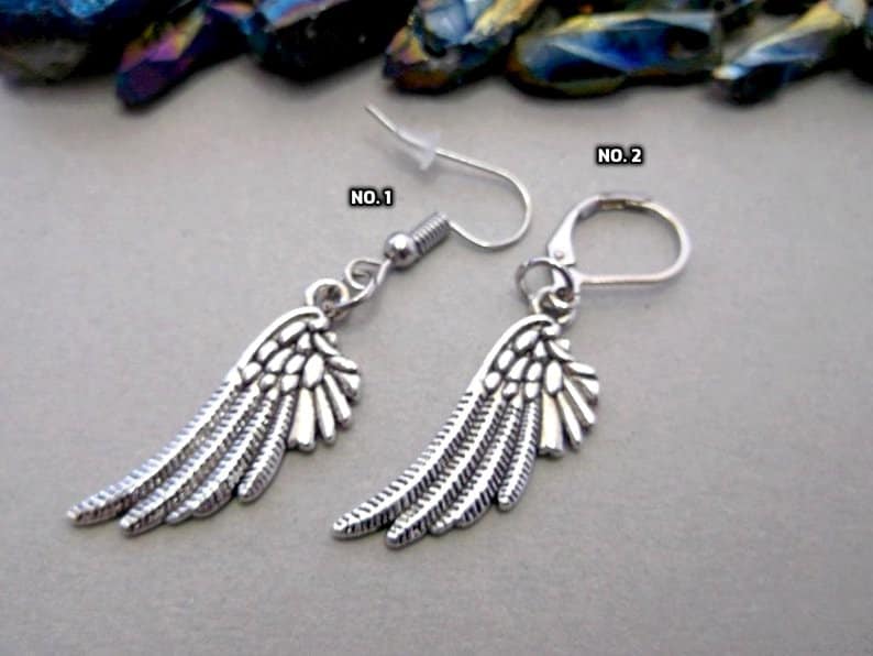 Herren Flügel Ohrhänger Engelflügel Aus Tibet-Silber von BeAliter