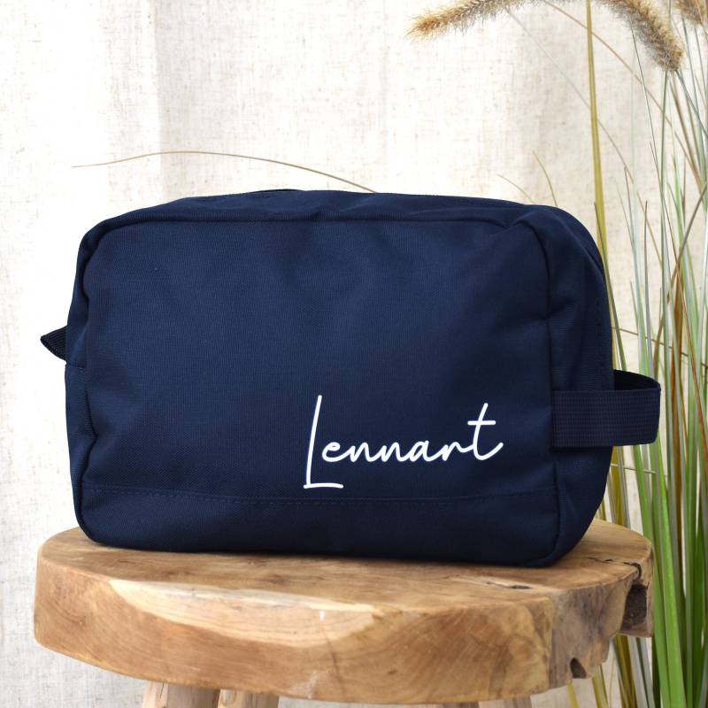 Großer Kulturbeutel Personalisiert Für Männer | Mit Dem Namen Kosmetiktasche Den Mann Handschrift Geschenkidee Papa Geburtstag von BeBonnieShop