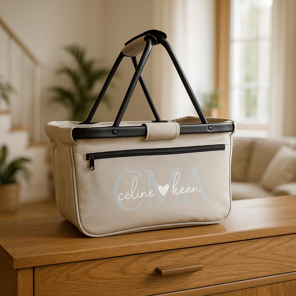 Personalisierter Einkaufskorb Geschenk Für Die Oma Der Enke | Mit Den Namen Enkelkinder Geschenkidee von BeBonnieShop