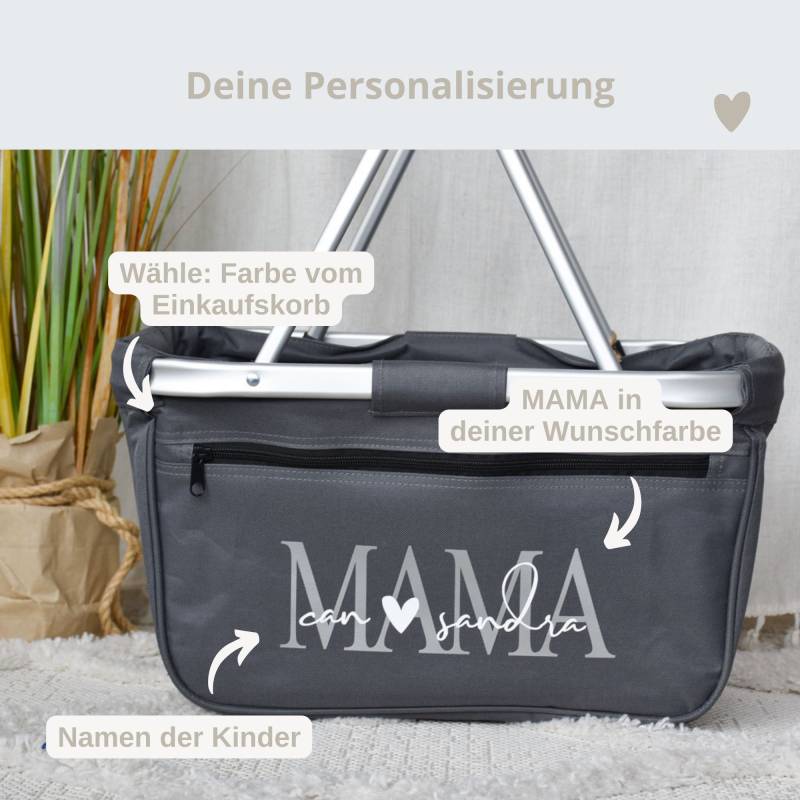 Personalisierter Einkaufskorb | Mama Mit Den Namen Der Kinder Geschenkidee Zum Muttertag Geschenk Geburtstag - Beste Markttasche von BeBonnieShop