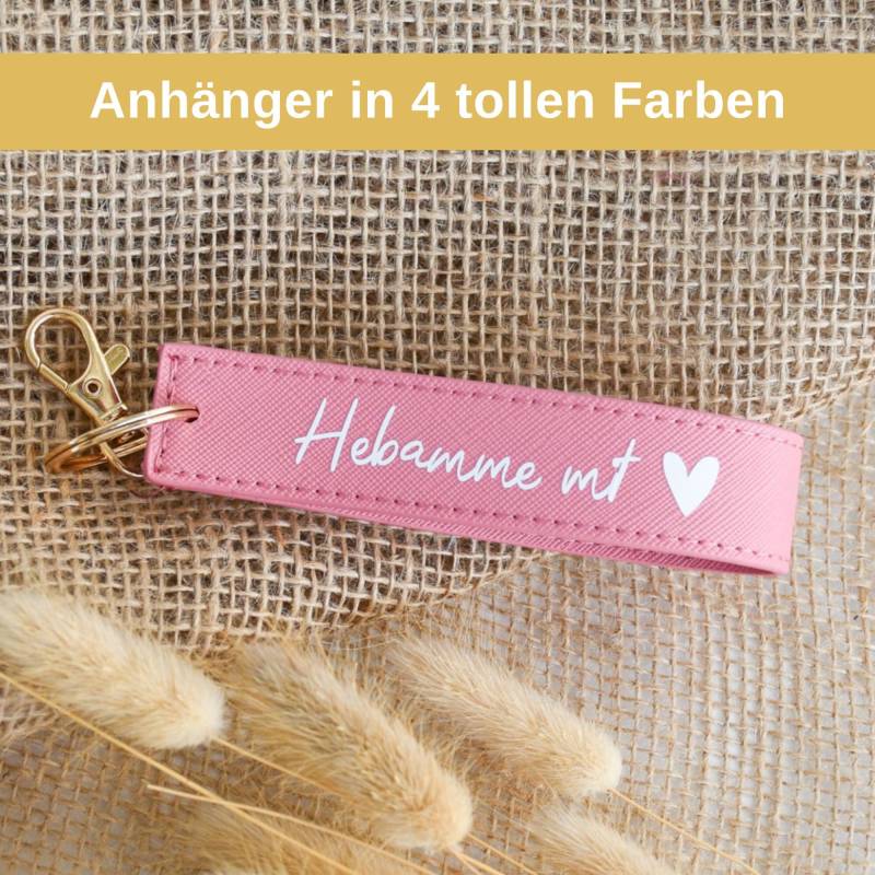 Schlüsselanhänger Im Lederlook | Hebamme Mit Herz Kleines Abschiedsgeschenk Für Die Beste von BeBonnieShop