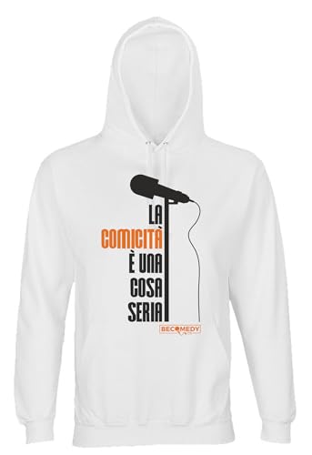 BeComedy Unisex Felpa Hoodie Microphone Kapuzenpullover, Weiß, XL BeComedy Unisex Felpa Hoodie Microphone Kapuzenpullover, Weiß, XL von BeComedy