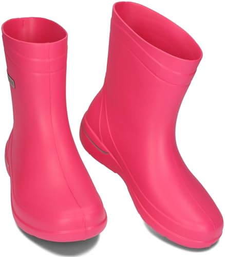 BeComfy Damen Gummistiefel EVA Ultra Leicht Kurz Regenstiefel 36-41 EU (Fuchsia, eu_footwear_size_system, adult, numeric, medium, numeric_37) von BeComfy