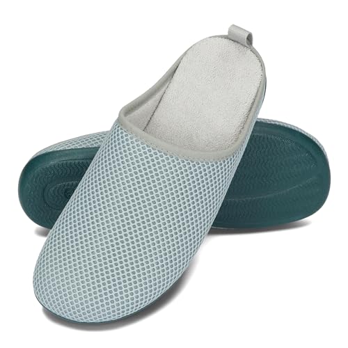BeComfy Damen Hausschuhe aus luftigem Netzmaterial mit Flexible Gummisohle Leichte Damenpantoffeln 35-42 EU (Hellblau, EU Schuhgrößensystem, Erwachsene, Numerisch, M, 40) von BeComfy