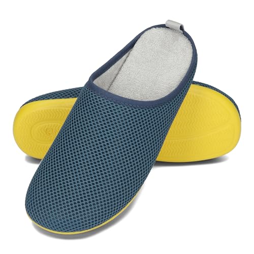 BeComfy Damen Hausschuhe aus luftigem Netzmaterial mit Flexible Gummisohle Leichte Damenpantoffeln 35-42 EU (Marineblau, EU Schuhgrößensystem, Erwachsene, Numerisch, M, 38) von BeComfy
