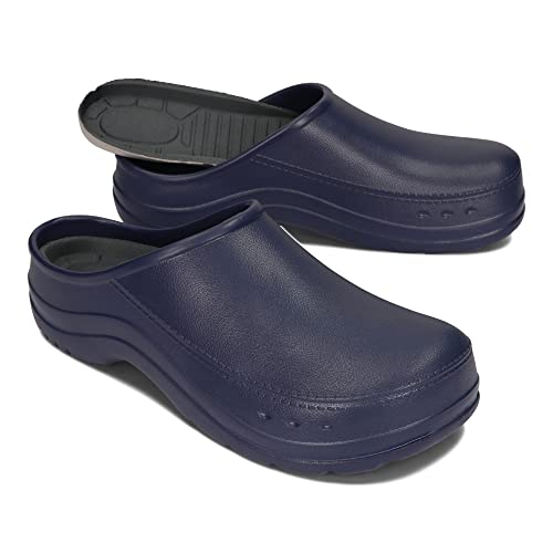 BeComfy Damen Herren Eva Clogs Bequeme Ultraleichte Gartenschuhe 35-46 EU (Dunkelblau, EU Schuhgrößensystem, Erwachsene, Numerisch, M, 45) von BeComfy