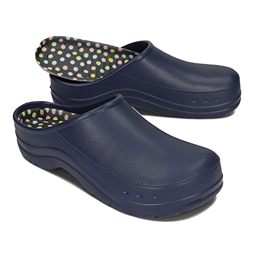 BeComfy Damen Herren Eva Clogs Bequeme Ultraleichte Gartenschuhe 35-46 EU (Marineblau, 39) von BeComfy