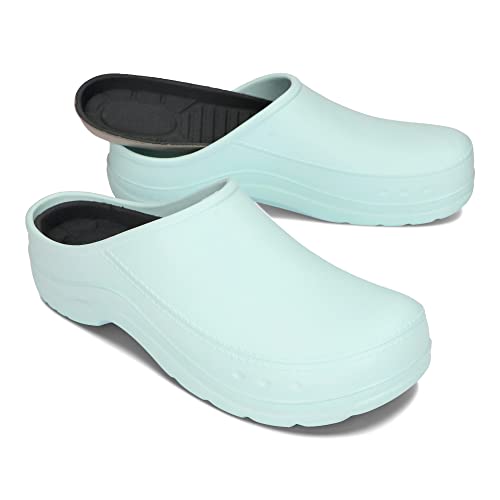 BeComfy Damen Herren Eva Clogs Bequeme Ultraleichte Gartenschuhe 35-46 EU (Blau, 44) von BeComfy