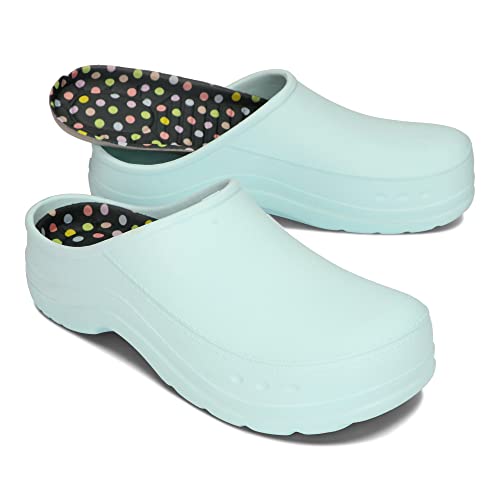 BeComfy Damen Herren Eva Clogs Bequeme Ultraleichte Gartenschuhe 35-46 EU (Hellblau, 41) von BeComfy