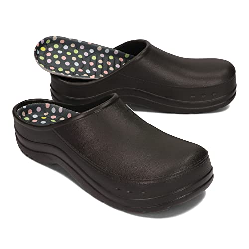 BeComfy Damen Herren Eva Clogs Bequeme Ultraleichte Gartenschuhe 35-46 EU (Schwarz, 41) von BeComfy