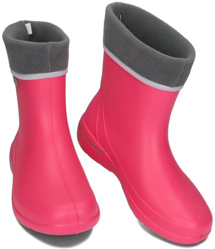 BeComfy Damen Warme EVA Gummistiefel mit Herausnehmbares Innenfutter 36-41 EU (Fuchsia, eu_footwear_size_system, adult, numeric, medium, numeric_39) von BeComfy