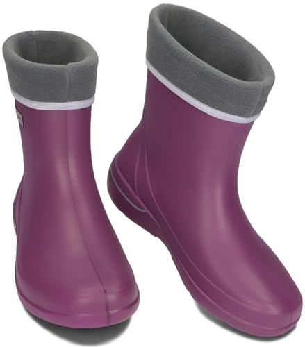 BeComfy Damen Warme EVA Gummistiefel mit Herausnehmbares Innenfutter 36-41 EU (Pflaume, eu_footwear_size_system, adult, numeric, medium, numeric_38) von BeComfy