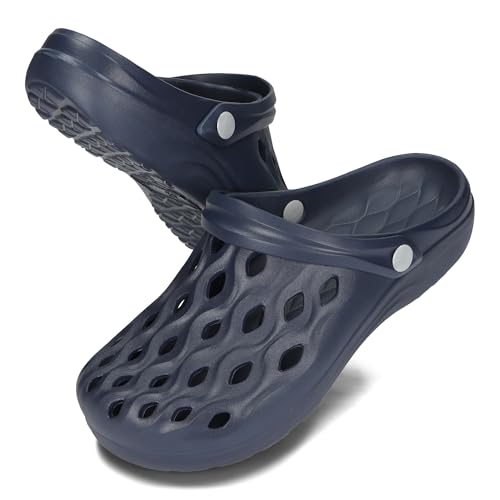 BeComfy Gartenclogs Herren Gartenschuhe Damen Unisex Eva Clogs Bequeme Ultraleichte 35-46 EU (Marineblau, EU Schuhgrößensystem, Erwachsene, Numerisch, M, 45) von BeComfy