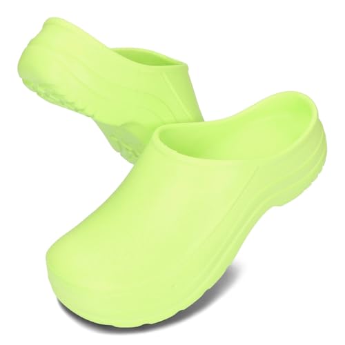 BeComfy Leichte Gartenclogs Damen Herren Gummiclogs Eva Clogs Bequeme Gartenschuhe Sommer G. 36-46 EU/Pistazien, 40 von BeComfy