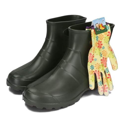 BeComfy Unisex Damen Herren EVA Stiefel Federleichte Schaumstoff Gartenschuhe Rot Schwarz Gelb Grün 36-47 EU (Grün, EU Schuhgrößensystem, Erwachsene, Numerisch, M, 45) von BeComfy