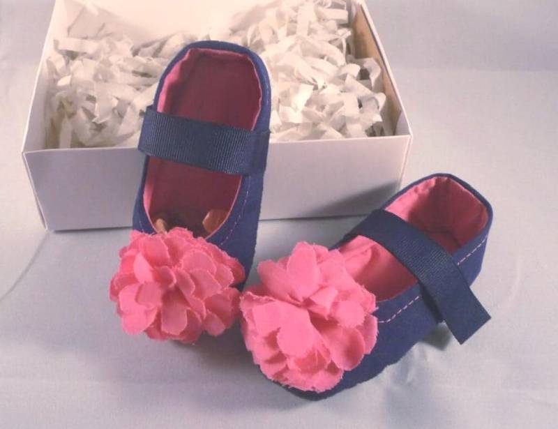 Marine Und Pink Maryjane Krabbelschuh von BeDashing