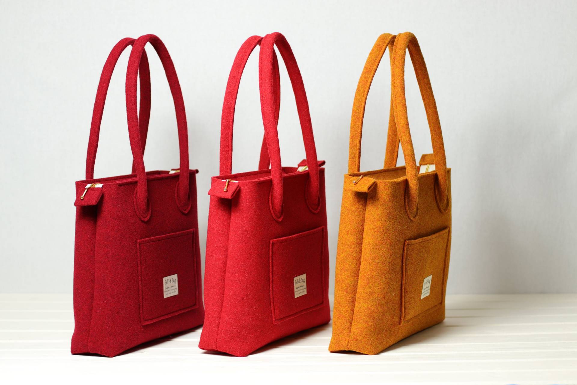 Lässige Tasche Mit Langen Henkeln Aus Rotem Wollfilz, Geschenk Für Brautjungfern, Einkaufstasche, Laptoptasche, Alltagstaugliche Schultertasche Lässige Tasche Mit Langen Henkeln Aus Rotem Wollfilz, Geschenk Für Brautjungfern, Einkaufstasche, Laptoptasche, Alltagstaugliche Schultertasche von BeFeltBag
