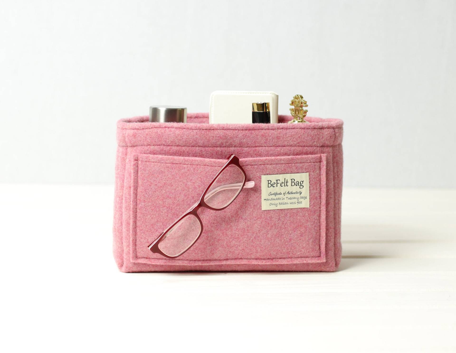 Organizer Für Tasche Aus Rosa Filz, Tasche, Organizzata, Leder Organizer Für Tasche Aus Rosa Filz, Tasche, Organizzata, Leder von BeFeltBag