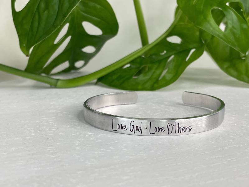 Liebe Gott Andere | Matthäus 2237 Schrift Armband Menschen Christlicher Freund Geschenk Sei Freundlicher Schmuck von BeFoundStanding