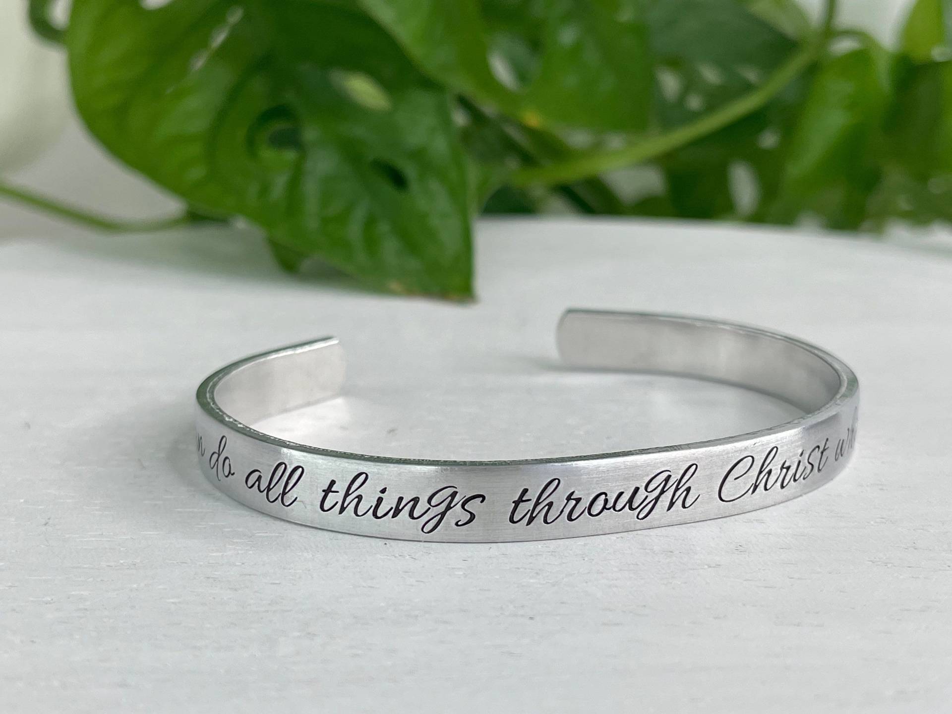 Philipper 413 | Ich Kann Alle Dinge Tun Durch Christus, Der Mich Stärkt Bibelvers Armband Christlicher Schmuck Konfirmationsgeschenk Philipper 413 | Ich Kann Alle Dinge Tun Durch Christus, Der Mich Stärkt Bibelvers Armband Christlicher Schmuck Konfirmationsgeschenk von BeFoundStanding