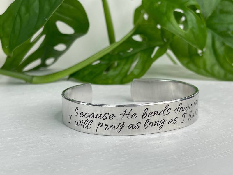 Psalm 1162 | Weil Er Sich Bückt, Um Zuzuhören, Werde Ich Beten, Solange Atmen Kann Schrift Armband Christlicher Freund Geschenk Taufe von BeFoundStanding