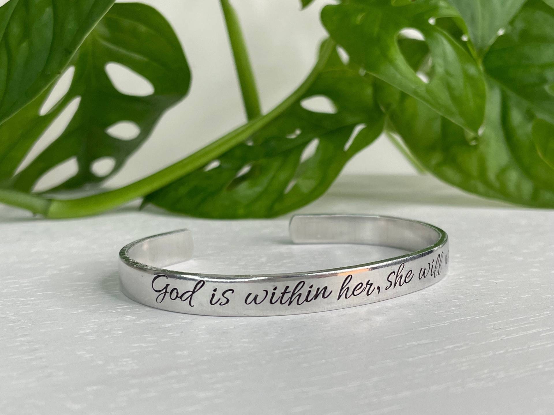 Psalm 465 | Gott Ist in Ihr Sie Wird Nicht Versagen Bibelvers Armband Schrift Geschenk Ermutigung Christliche Freundin Geschenk Für Psalm 465 | Gott Ist in Ihr Sie Wird Nicht Versagen Bibelvers Armband Schrift Geschenk Ermutigung Christliche Freundin Geschenk Für von BeFoundStanding