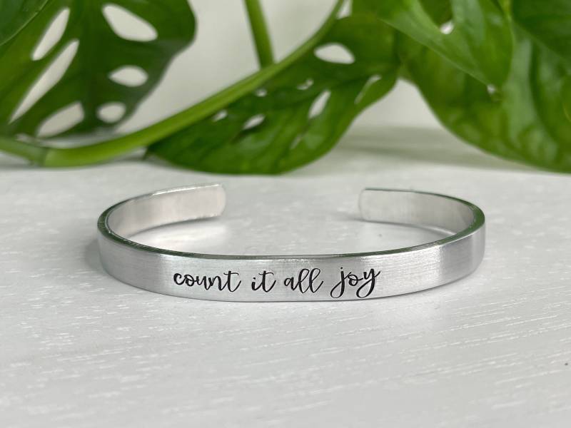 Zähle Alle Freude | Jakobus 1, 2 Betrachten Sie Es Als Reine Bibel Vers Armband Schrift Konfirmation Taufgeschenk Christlich Zähle Alle Freude | Jakobus 1, 2 Betrachten Sie Es Als Reine Bibel Vers Armband Schrift Konfirmation Taufgeschenk Christlich von BeFoundStanding