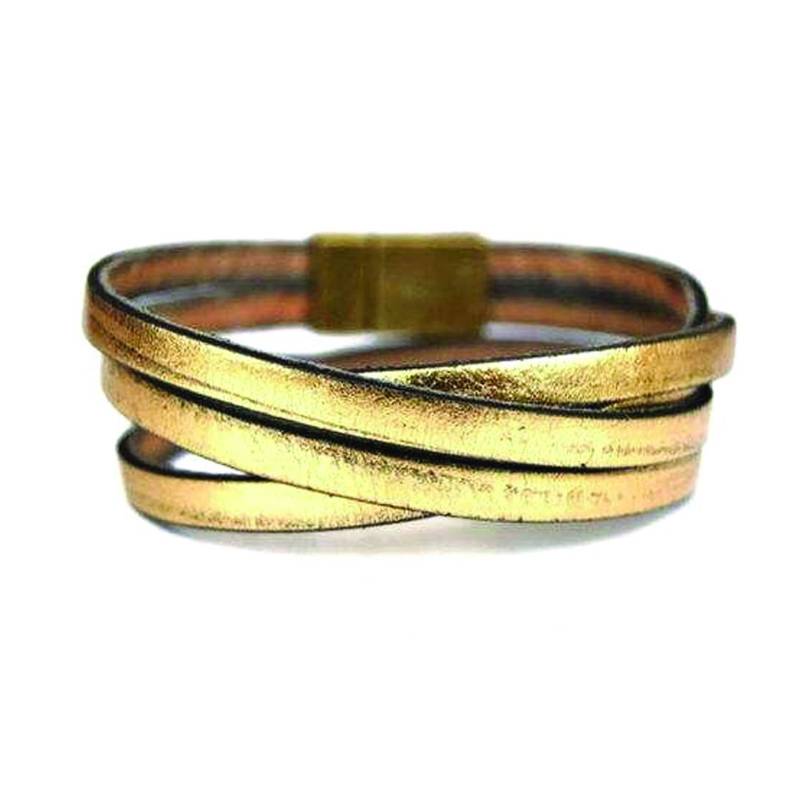 Damen Geschenk Double Wrap Gold Farbe Leder Armband Frauen Schmuck Für Sie Valentines Geschenkideen Freundin Mutter Tochter von BeGenuine