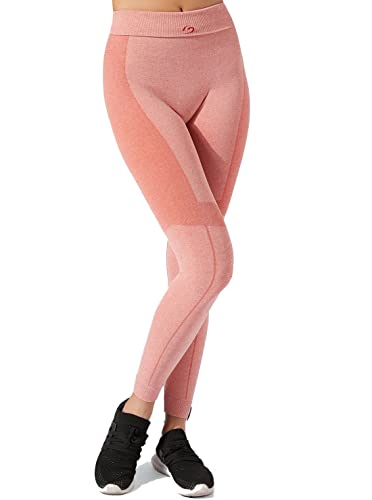 BeGood - Entwässernde und hydratisierende Sport-Leggings in Ton-in-Ton gehaltener Mélange-Optik - L, Lachs von BeGood