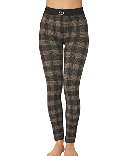 BeGood - Super Slim-Leggings mit Glencheck-Muster - L, Glencheck-Muster von BeGood