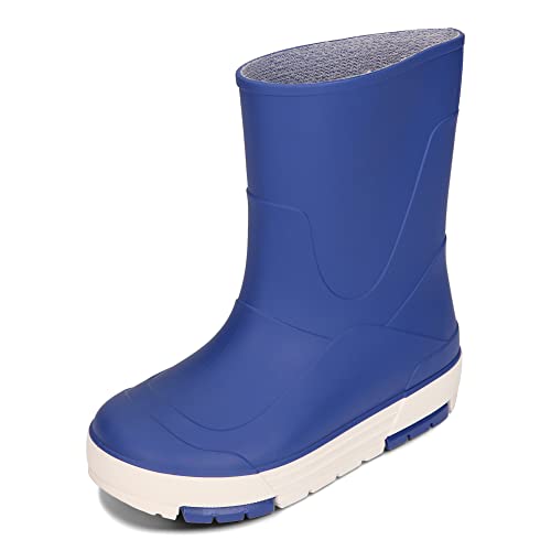 BeKiddy Kinder Gummistiefel Jungen Mädchen Regenstiefel Wasserdicht Stiefel 22-35 EU (Blau, eu_footwear_size_system, toddler, numeric_range, medium, numeric_24, numeric_25) von BeKiddy