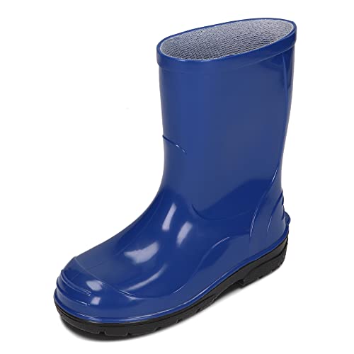 BeKiddy Kinder Gummistiefel Mädchen Jungen Regenstiefel Wasserdicht Rot Blau Grün Rosa 20-35 EU (Blau, numeric_31) von BeKiddy