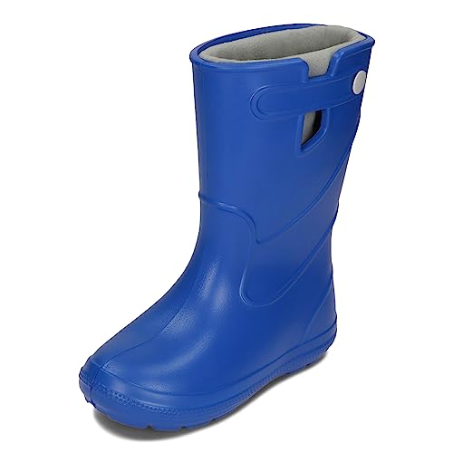 BeKiddy Kinder Mädchen Jungen EVA Warme Gummistiefel mit Herausnehmbares Futter 30-37 EU (Blau, eu_footwear_size_system, big_kid, numeric_range, medium, numeric_32, numeric_33) von BeKiddy