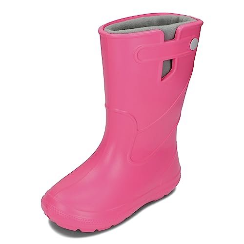 BeKiddy Kinder Mädchen Jungen EVA Warme Gummistiefel mit Herausnehmbares Futter 30-37 EU (Rosa, eu_footwear_size_system, big_kid, numeric_range, medium, numeric_32, numeric_33) von BeKiddy