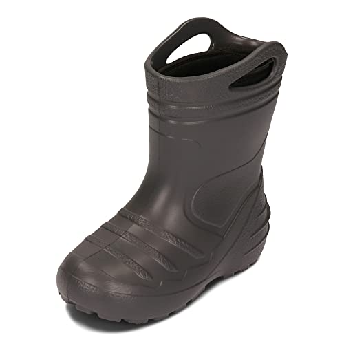 BeKiddy Kinder Unisex EVA-Gummistiefel Gießkanne mit Herausnehmbarer Isolierung 22-35 EU (Graphite, eu_footwear_size_system, toddler, numeric, medium, numeric_23) von BeKiddy