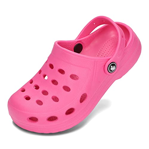 BeKiddy Unisex Kinder Eva Clogs Leichte Gartenschuhe Jungen Mädchen 20-35 EU (Rosa, eu_Footwear_Size_System, Big_Kid, Numeric, medium, Numeric_35) von BeKiddy