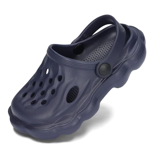 BeKiddy Unisex Kinder Eva Clogs Leichte Gartenschuhe Jungen Mädchen 24-35 EU (Marineblau, EU Schuhgrößensystem, Kleinkind, Numerisch, M, 28) von BeKiddy