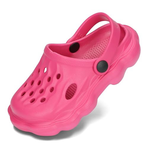 BeKiddy Unisex Kinder Eva Clogs Leichte Gartenschuhe Jungen Mädchen 24-35 EU (Rosa, EU Schuhgrößensystem, Grundschulkind, Numerisch, M, 34) von BeKiddy