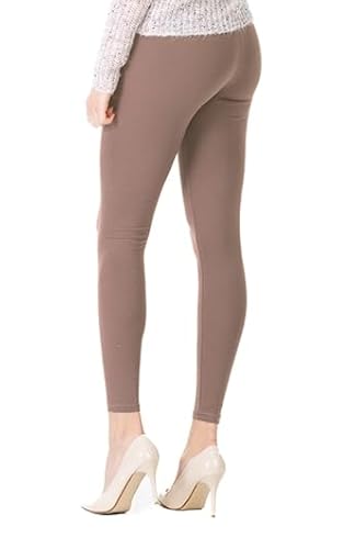 BeLady Damen Leggings Baumwolle G. S-8XL/36-56 Blickdichte Leggins Hose Elastische Leggins Weiche Sporthose für Sport Gym (DE/NL/SE/PL, Numerisch, 40, Regular, Regular, Beige) von BeLady