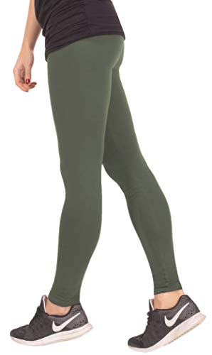 BeLady Damen Leggings Knöchellang Blickdichte Leggins Viele Farben Viele Größen (Olivgrün, 3XL) von BeLady