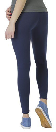 BeLady Damen Leggings Knöchellang aus Baumwolle Blickdichte Leggins Viele Farben (Dunkelblau, 2XL) von BeLady