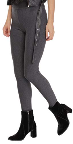 BeLady Damen Thermo Leggings Knöchellang aus Baumwolle mit Weichem Warmen Innenfleece Abnehmen Hose mit Hoher Bund Schwarz Dunkelblau Grafitgrau Rot S M L XL 2XL 3XL (Grafitgrau, 2XL) von BeLady