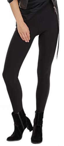 BeLady Damen Thermo Leggings Knöchellang aus Baumwolle mit Weichem Warmen Innenfleece Abnehmen Hose mit Hoher Bund Schwarz Dunkelblau Grafitgrau Rot S M L XL 2XL 3XL (Schwarz, 2XL) von BeLady