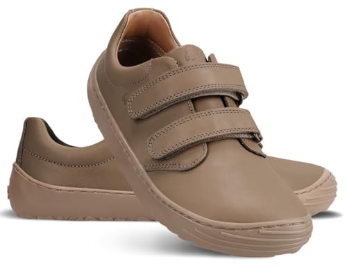 BeLenka Sneaker aus Nappa Leder in Hellbraun mit Klett Modell Bounce KidsUltraGrip Sohle (Nougat Braun, EU Schuhgrößensystem, Kleinkind, Numerisch, M, 26) von BeLenka