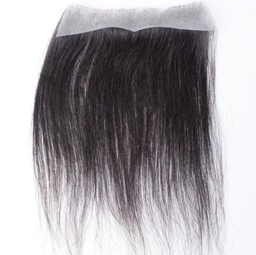 Männer Stirn Haaransatz Toupet, Gerade in Echthaar 5,9" V D M Form Haarverlängerung Unsichtbar PU Think Skin Haaransatz Toppers Ersatz,Schwarz,M shape 2x16cm von BeLongsYou