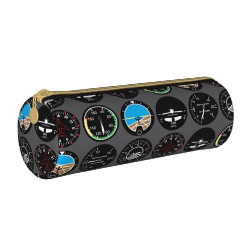 BeNtli Federmäppchen, Federmäppchen, tragbares Federmäppchen, Ledertasche, Schreibwaren-Aufbewahrungstaschen, Graue Luftfahrt von BeNtli